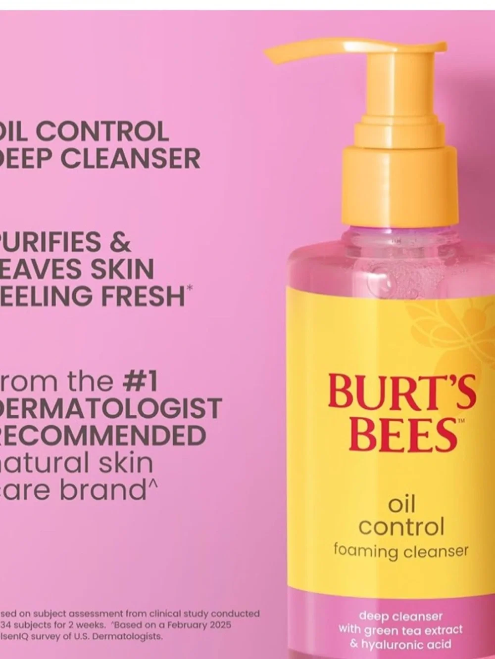 Burt’s Bees Oil Control Foaming Cleanser — Safe for Sensitive Skin